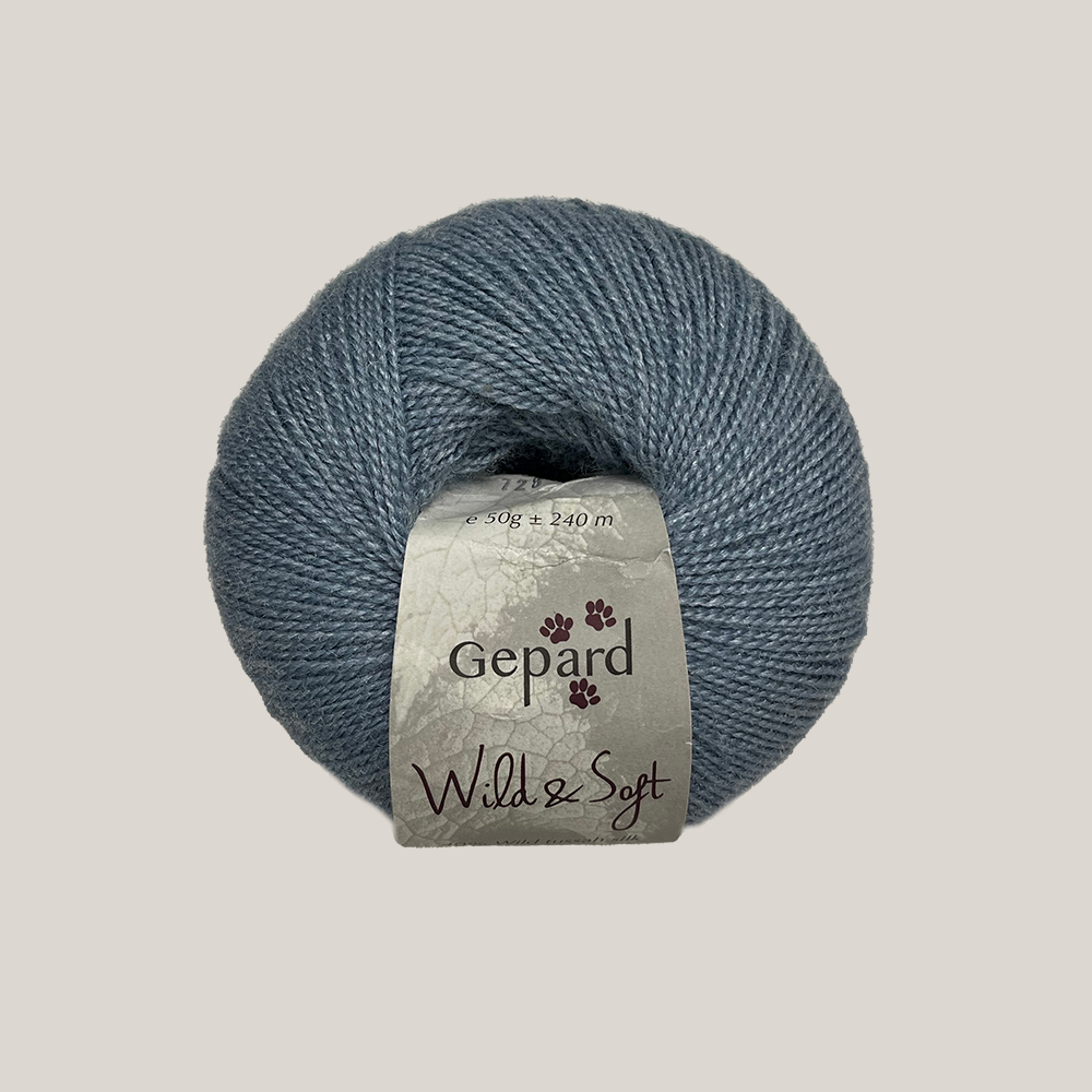 Gepard Garn Wild & Soft 728 Gråblå