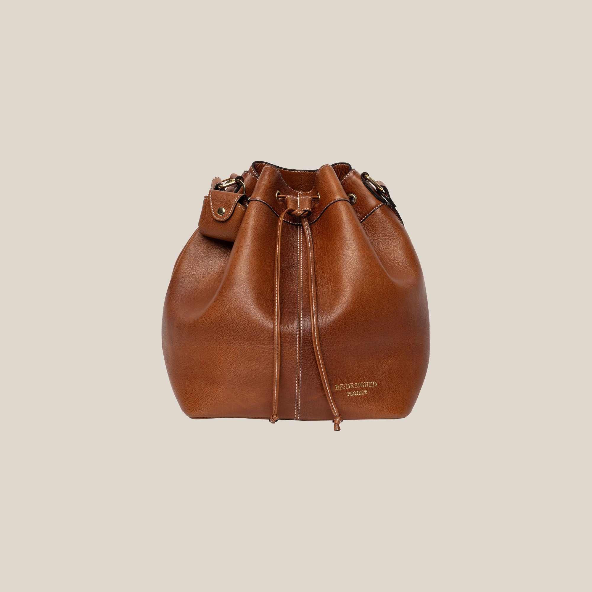 Project 20 - Elegant bucket bag i læder til dine strikke/hækleprojekter