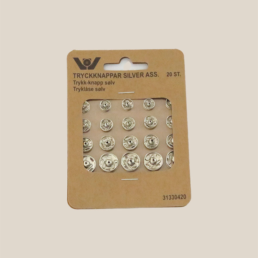 Tryklåse sølv 6,7,9 og 11 mm