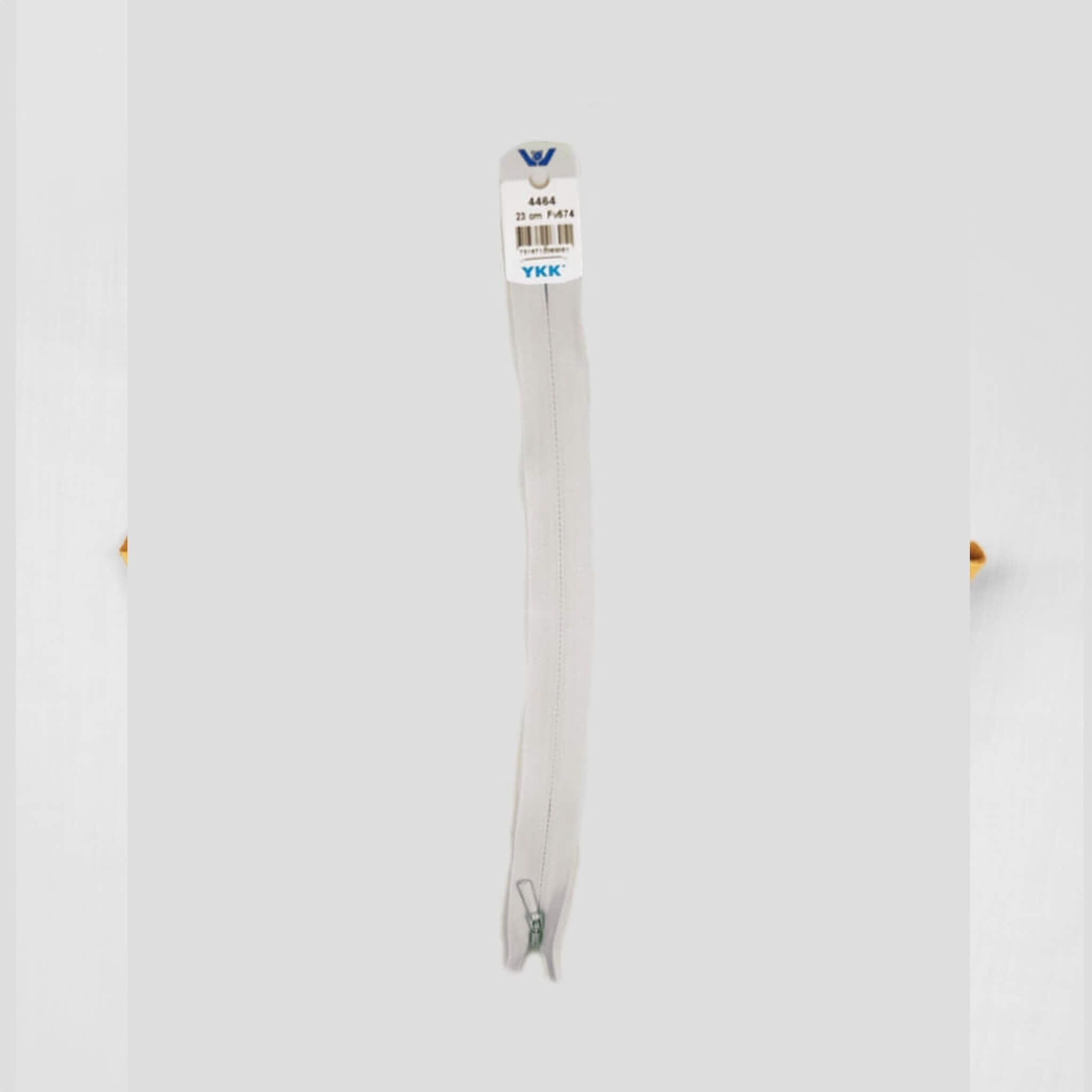 Dragkedja 18 cm Vit