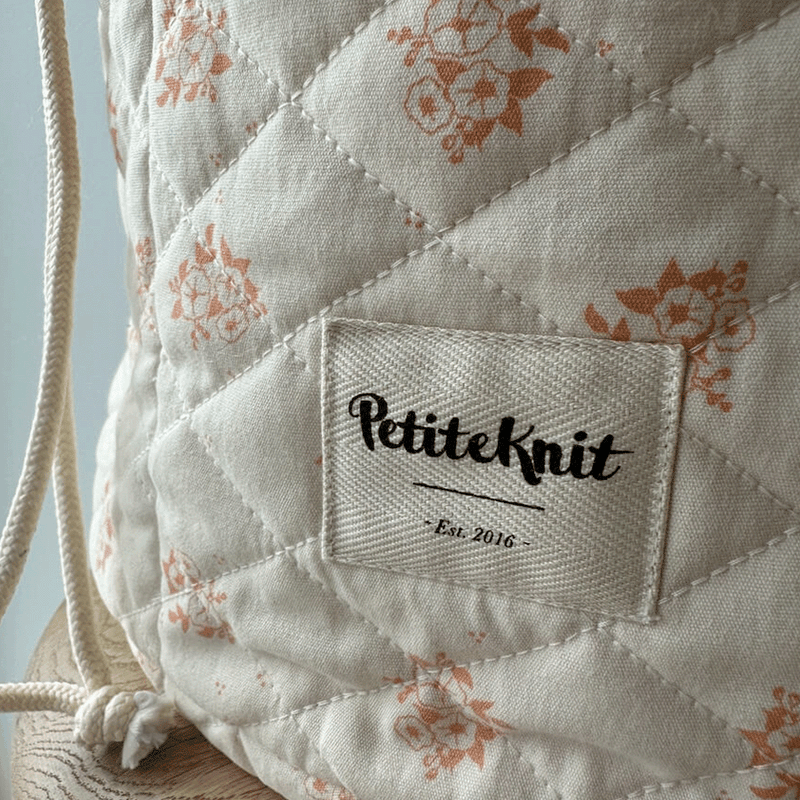 Get Your Knit Together Bag Grand Apricot Flower - Petiteknit Projekttaske