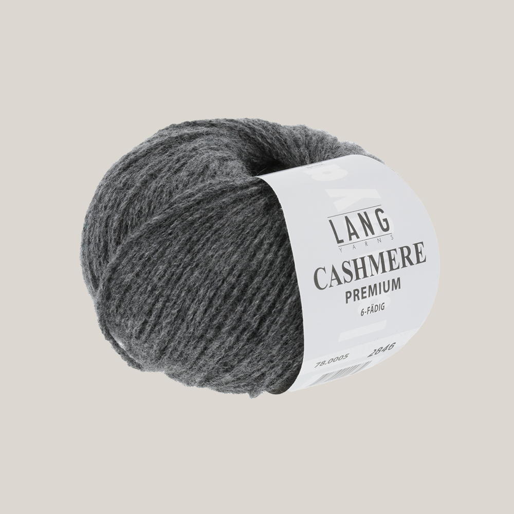 Lang Yarns Cashmere Premium – luksuriøst 100 % cashmeregarn, ekstra blødt og perfekt til eksklusive strikkeprojekter som huer, halstørklæder og babystrik. strikkepind  millimeter til 3,5 millimeter. Farve 0005