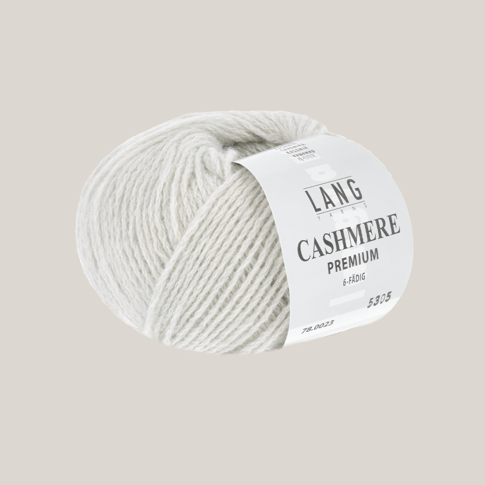 Lang Yarns Cashmere Premium – luksuriøst 100 % cashmeregarn, ekstra blødt og perfekt til eksklusive strikkeprojekter som huer, halstørklæder og babystrik. strikkepind  millimeter til 3,5 millimeter. Farve 0023