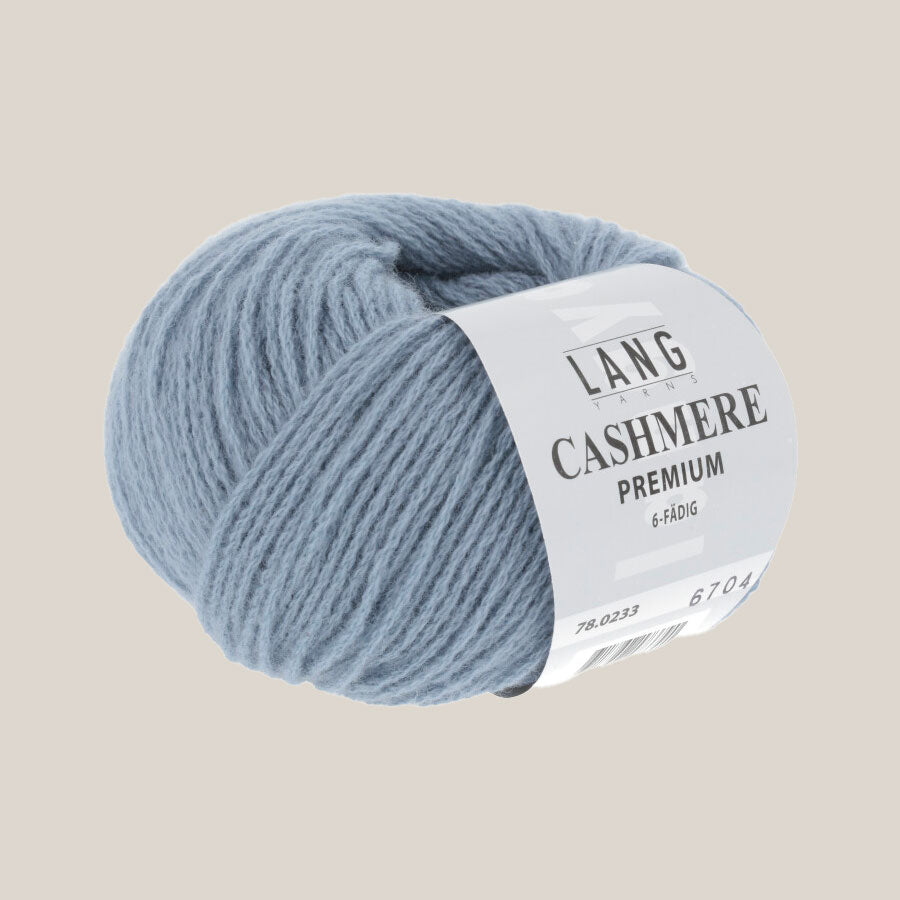 Lang Yarns Cashmere Premium – luksuriøst 100 % cashmeregarn, ekstra blødt og perfekt til eksklusive strikkeprojekter som huer, halstørklæder og babystrik. strikkepind  millimeter til 3,5 millimeter. Farve 0233