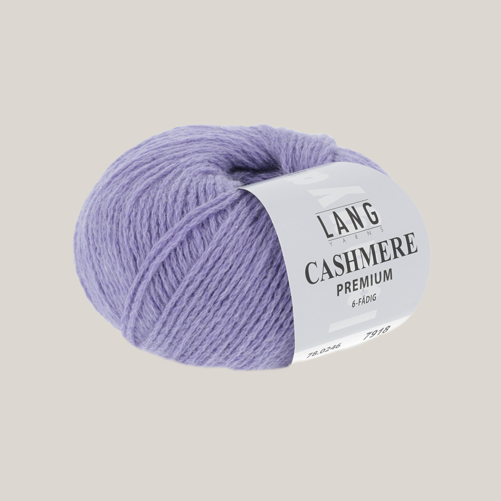 Lang Yarns Cashmere Premium – luksuriøst 100 % cashmeregarn, ekstra blødt og perfekt til eksklusive strikkeprojekter som huer, halstørklæder og babystrik. strikkepind  millimeter til 3,5 millimeter. Farve 0246