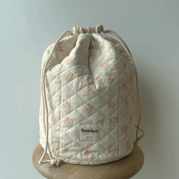 Get Your Knit Together Bag Grand Apricot Flower - Petiteknit Projekttaske