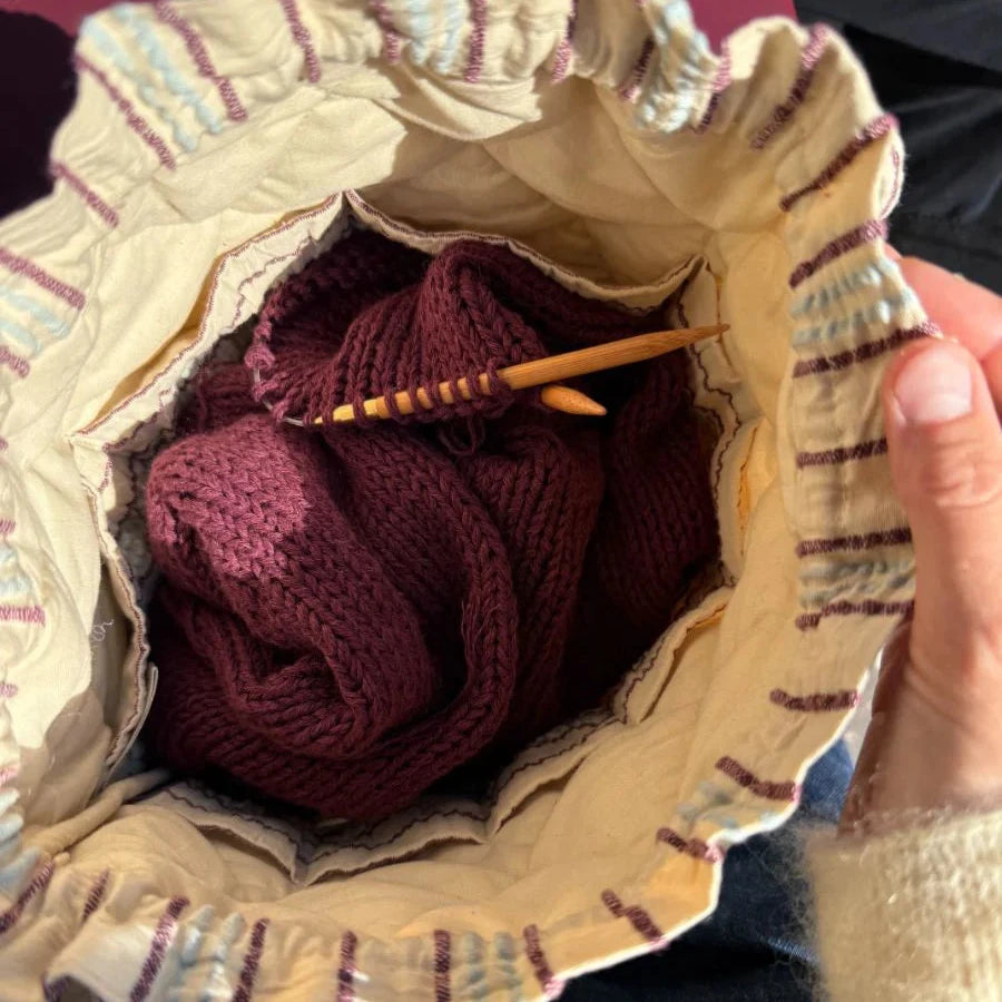 Get Your Knit Together Bag Grand - TWIN STRIPE - Petiteknit Projekttaske