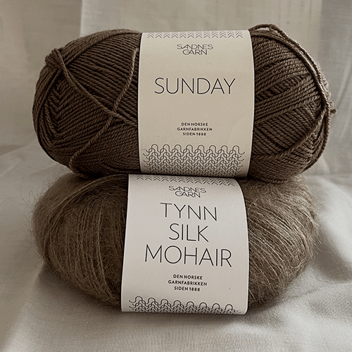 Marie Clutch, 17 cm - Sandnes Sunday + Tynn Silk Mohair