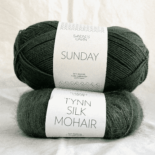 Honungskudde, 50x50 cm - Sandnes Sunday + Thin Silk Mohair
