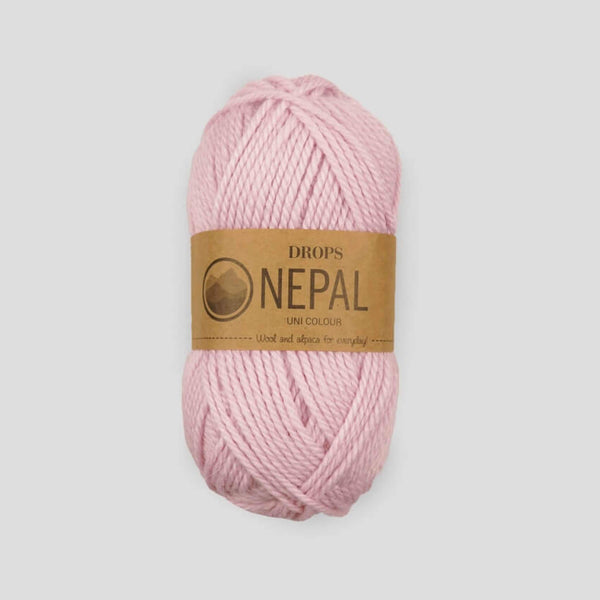 Drops Nepal Garn 3112 Støvet Rosa